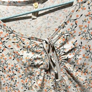 Tiny Print Oranges Tunic. 100 % cotton. Anthro purchased